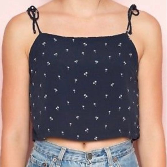CLOSET CLEAROUT $10 | Brandy Melville | Dena palm tree tie tank top | One size - Picture 2 of 9